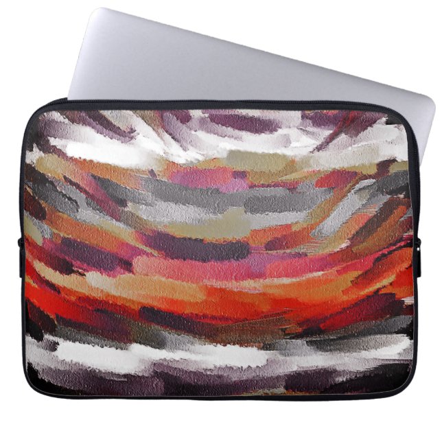 Abstracte kleurenkunst 3 laptop sleeve (Voorkant)