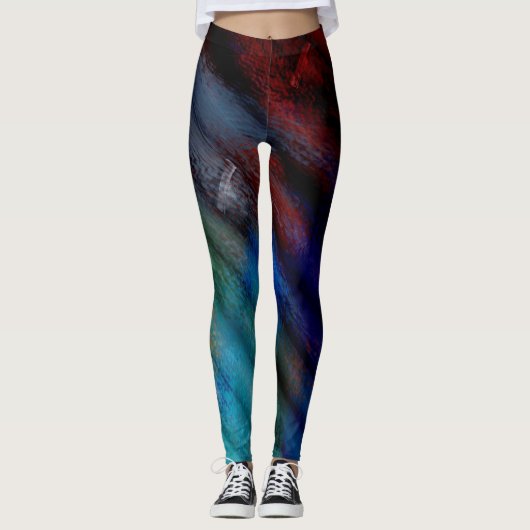 Abstracte kleurenkunst #43 leggings (Voorkant)