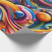 Abstracte kleurenkunst cadeaupapier (Hoek)