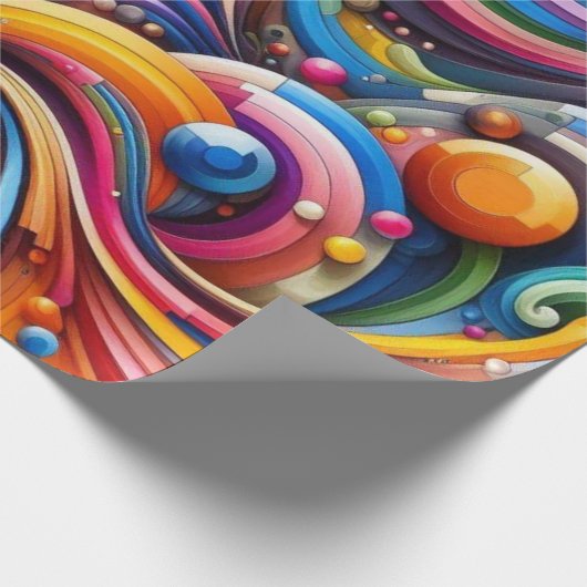 Abstracte kleurenkunst cadeaupapier (Hoek)