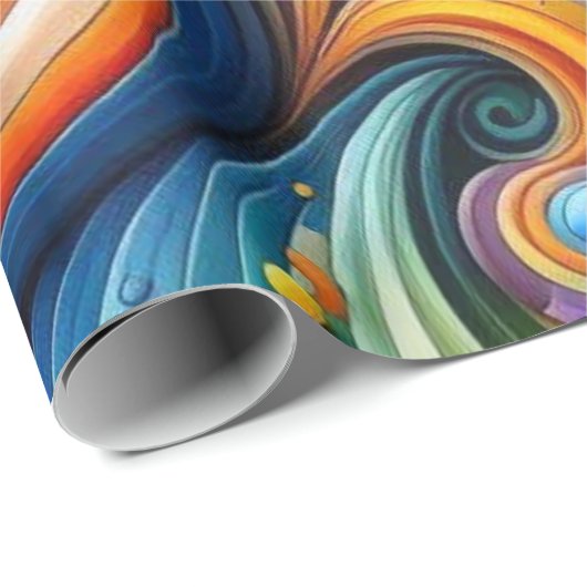 Abstracte kleurenkunst cadeaupapier (Rol Hoek)