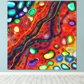 Abstracte kleurenkunst canvas afdruk (Insitu (Houten vloer))