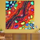 Abstracte kleurenkunst canvas afdruk (Insitu (Woonkamer))