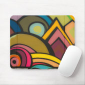 Abstracte kleurenkunst muismat (Met muis)