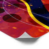 Abstracte kleurenkunst poster (Hoek)