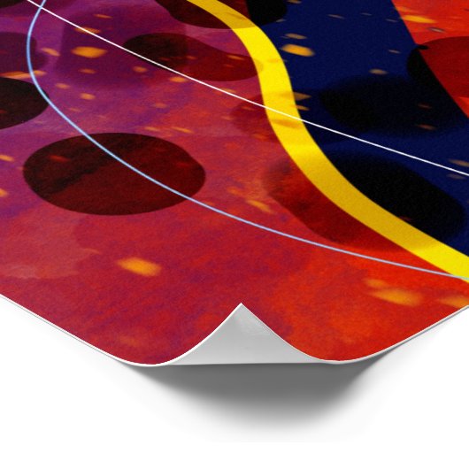 Abstracte kleurenkunst poster (Hoek)