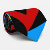 Abstracte kleurenkunst stropdas (Opgerold)