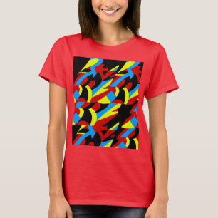 Abstracte kleurenkunst t-shirt