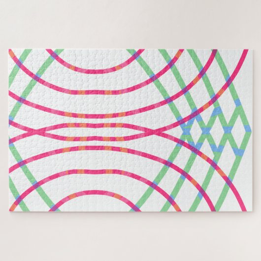 Abstracte kleurenlijn legpuzzel (Horizontaal)