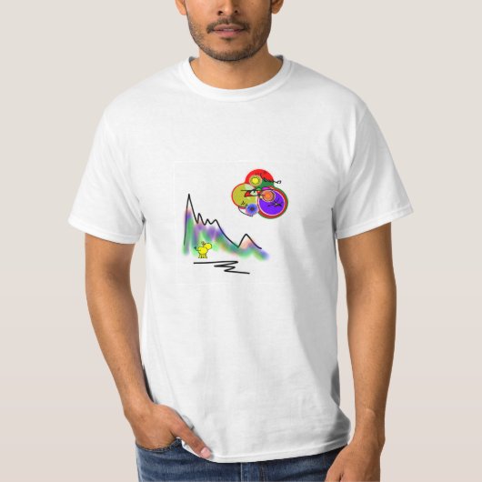 abstracte kleurenmaan t-shirt (Voorkant)