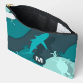 Abstracte kleurenmonogram voor haaien en schilden etui (Open)