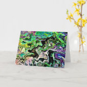 Abstracte kleurenonderzoek 179, kaart (Gele Bloem)