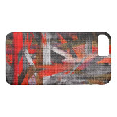 Abstracte kleurenpenseel Rustic Burlap #11 Case-Mate iPhone Case (Achterkant (Horizontaal))