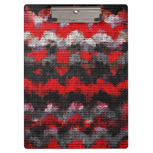 Abstracte kleurenpenseel Rustic Burlap #16 Klembord (Voorkant)
