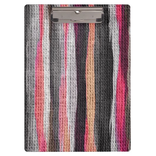 Abstracte kleurenpenseel Rustic Burlap #23 Klembord (Voorkant)
