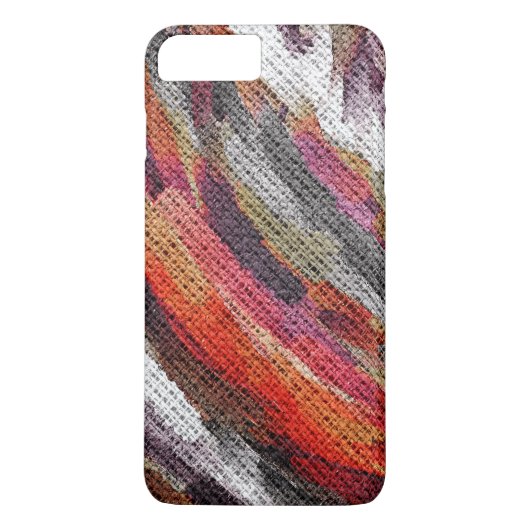 Abstracte kleurenpenseel Rustic Burlap #5 Case-Mate iPhone Case (Achterkant)
