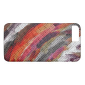 Abstracte kleurenpenseel Rustic Burlap #5 Case-Mate iPhone Case (Achterkant (Horizontaal))