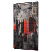 Abstracte kleurenpenseel Rustic Burlap #5 Klembord (Links)