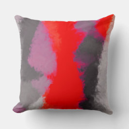 Abstracte kleurenpenseelstreek #28 kussen