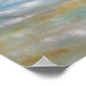 Abstracte kleurenschilderkunst in strand afdrukken poster (Hoek)