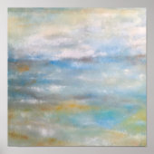 Abstracte kleurenschilderkunst in strand afdrukken poster (Voorkant)