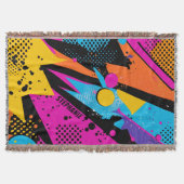 Abstracte kleurensplash in Retro Comic Style (1) Deken (Voorkant)