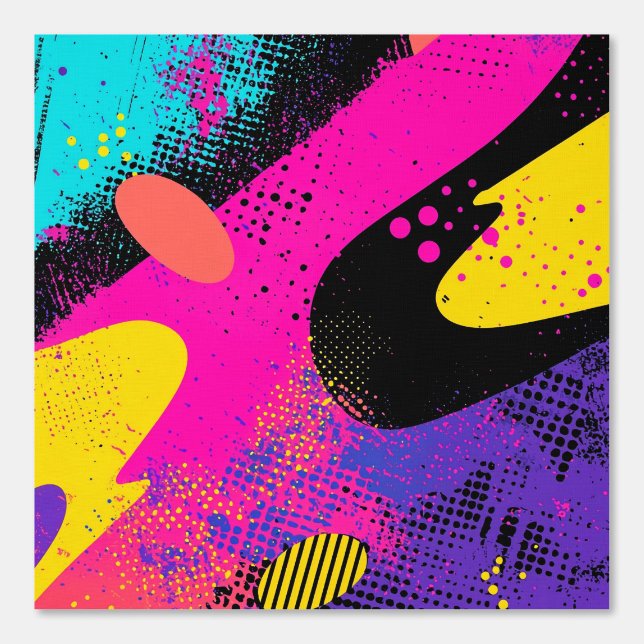 Abstracte kleurensplash in Retro Comic Style (3) Behang (Voorkant)