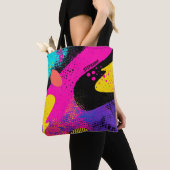 Abstracte kleurensplash in Retro Comic Style (3) Tote Bag (Dichtbij)
