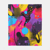 Abstracte kleurensplash in Retro Comic Style (4) Fleece Deken (Voorkant)
