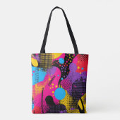Abstracte kleurensplash in Retro Comic Style (4) Tote Bag (Achterkant)