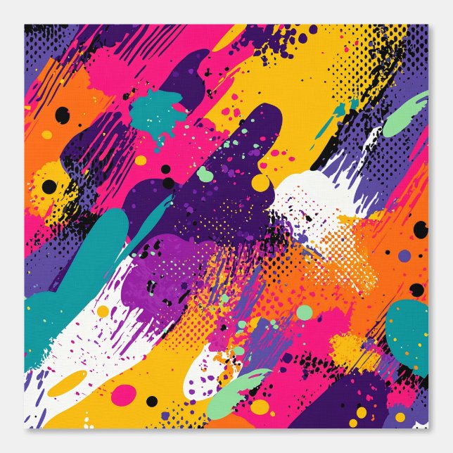 Abstracte kleurensplash in Retro Comic Style (5) Behang (Voorkant)