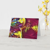 Abstracte kleurenstudie 145, kaart (Gele Bloem)