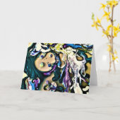 Abstracte kleurenstudie 15, kaart (Gele Bloem)