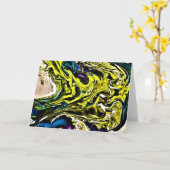 Abstracte kleurenstudie 16, kaart (Gele Bloem)