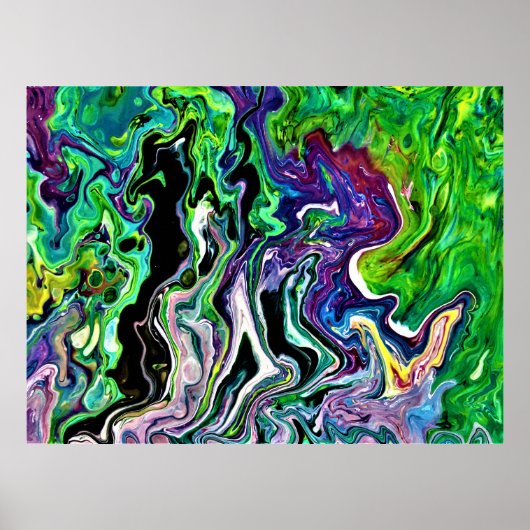 Abstracte kleurenstudie 173, poster (Voorkant)