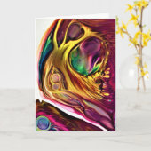 Abstracte kleurenstudie 222, kaart (Gele Bloem)
