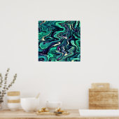 Abstracte kleurenstudie 297, poster (Keuken)