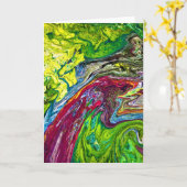 Abstracte kleurenstudie 48, kaart (Gele Bloem)