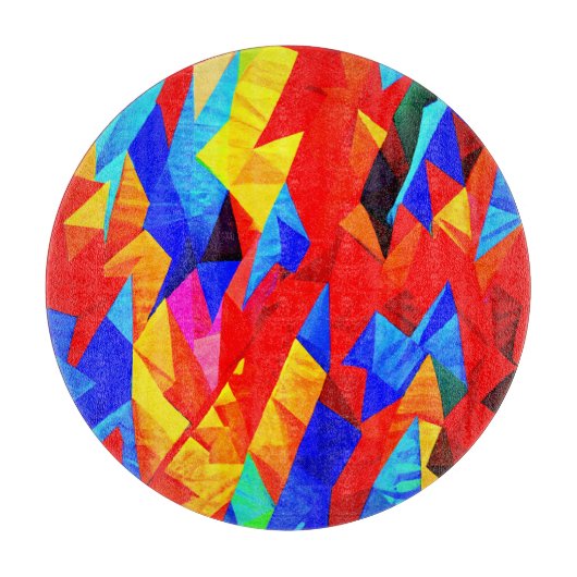 Abstracte Kleurensymfonie Snijplank (Voorkant)