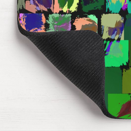 Abstracte kleurenvierkantjes muismat (Hoek)