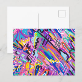 Abstracte kleurenweergave briefkaart
