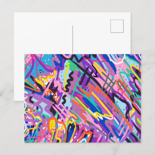 Abstracte kleurenweergave briefkaart