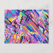 Abstracte kleurenweergave briefkaart (Voorkant)