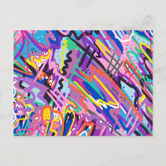 Abstracte kleurenweergave briefkaart (Voorkant)