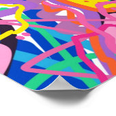 Abstracte kleurenweergave poster (Hoek)