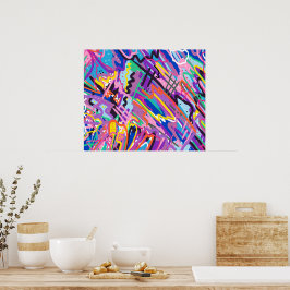 Abstracte kleurenweergave poster