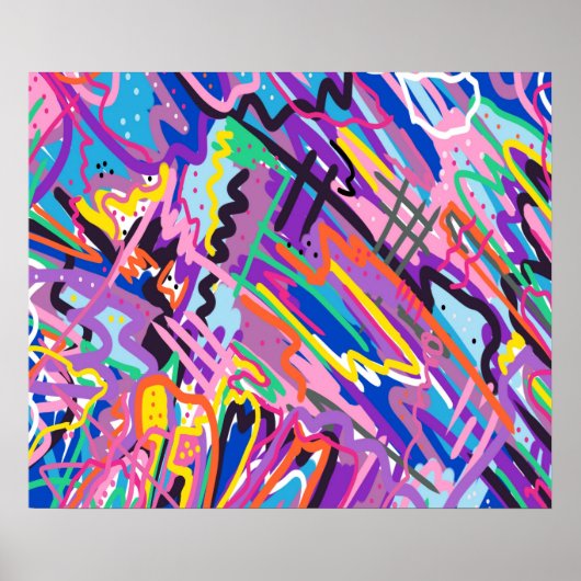 Abstracte kleurenweergave poster (Voorkant)