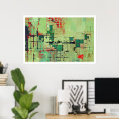 Abstracte kleurenweergave poster (Thuiskantoor)