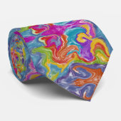 Abstracte kleurenwerveling stropdas (Opgerold)