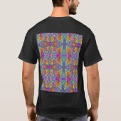 Abstracte kleurenwerveling t-shirt (Achterkant)